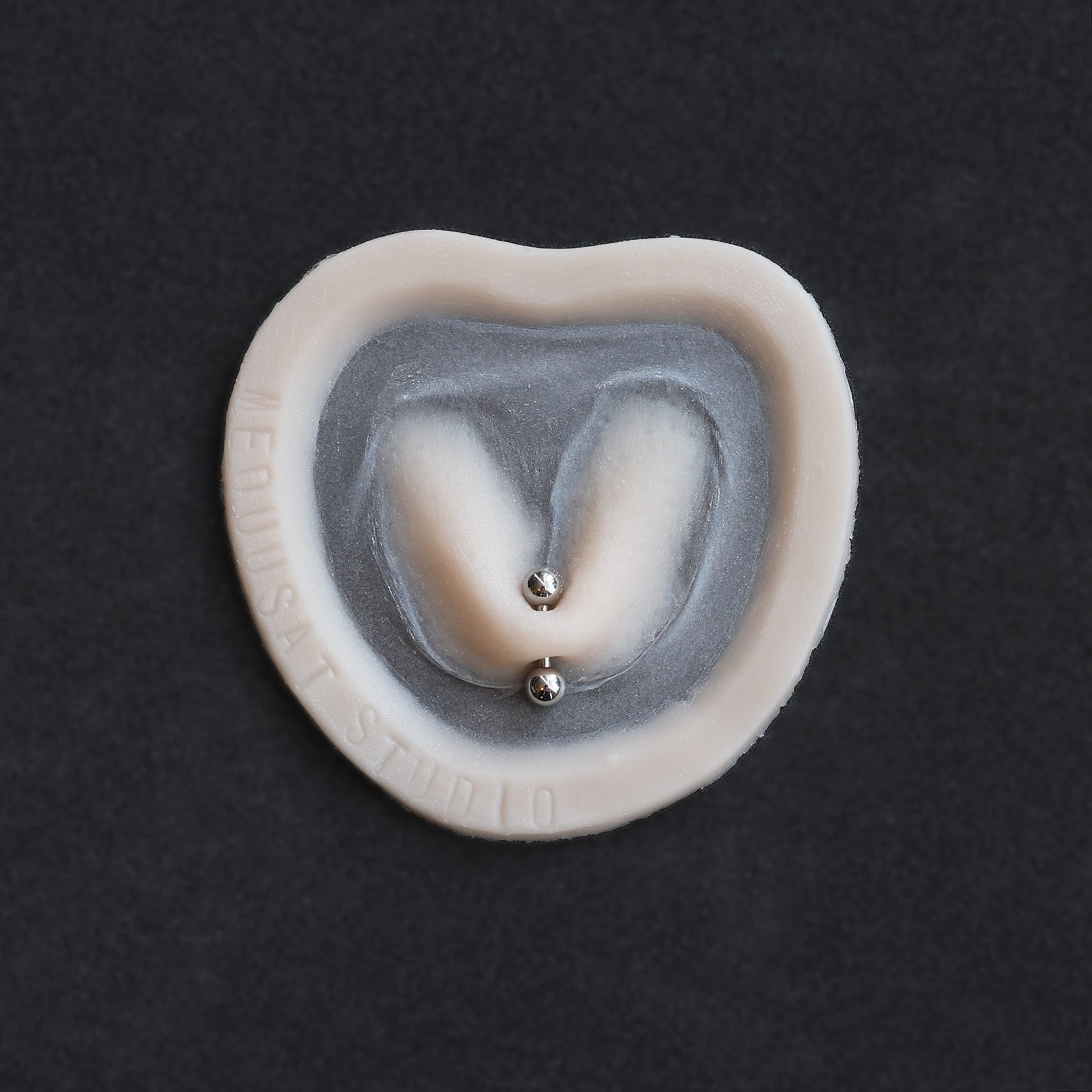 Stretched Piercing Piece Handcrafted Silicone Design Meduusat Studio