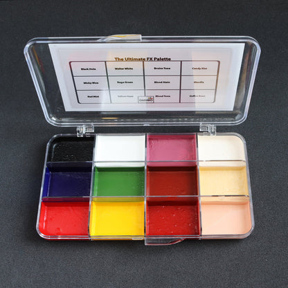 FX Alcohol-activated Paint Palette from the top with the lid open.