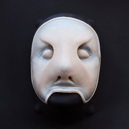 Sand Dweller Mask - Costume Special Effects in vanilla shade on a black surface